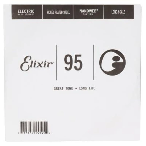 Elixir NANOWEB Coating Long Scale Tek Bas Gitar Teki (.095) ürün görseli 1