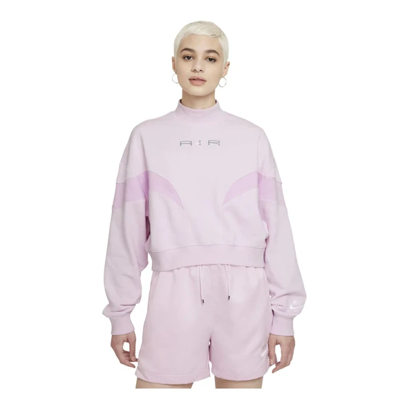 Nike Sportswear Air Mock Fleece Kadın Sweatshirt DD5483-601 ürün görseli 1