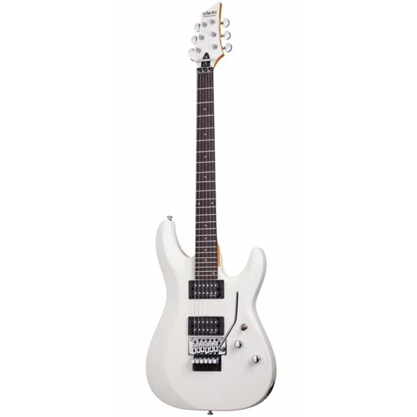 Schecter C-6 FR Deluxe Elektro Gitar (Satin White) - Resim 2