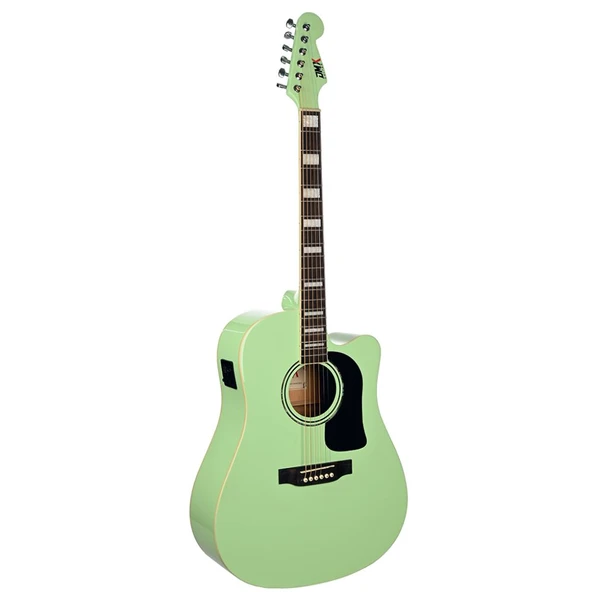 DMX Guitars DAG100CE SSG Elektro Akustik Gitar (Satin Surf Green) ürün görseli 1