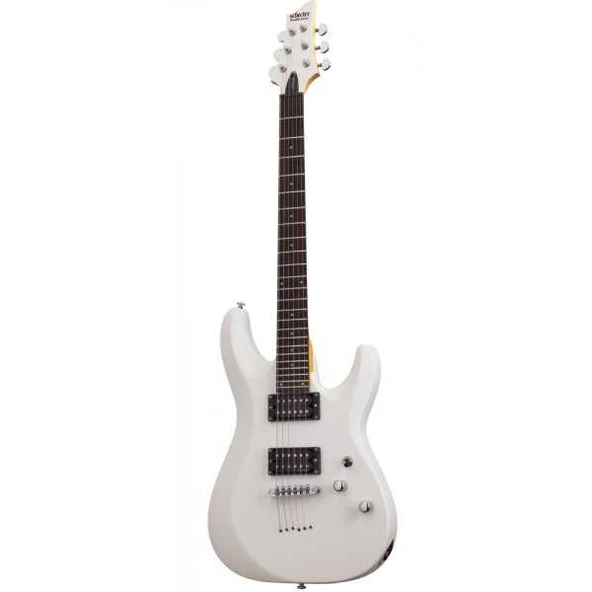 Schecter C-6 Deluxe Elektro Gitar (Satin White) - Resim 2