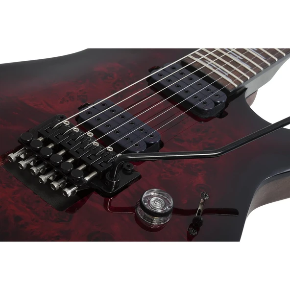Schecter Omen Elite-6 FR Elektro Gitar (Black Cherry Burst) - Resim 4