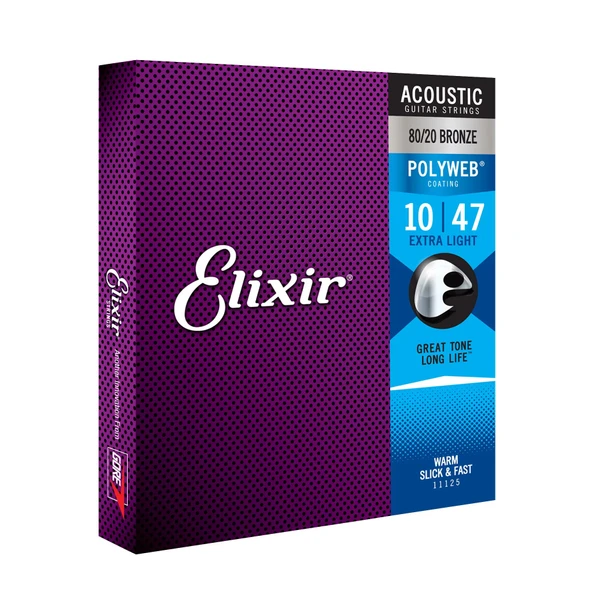 Elixir 11000 Polyweb Bronze  Extra Light Akustik Gitar Teli (.010-.047) - Resim 6