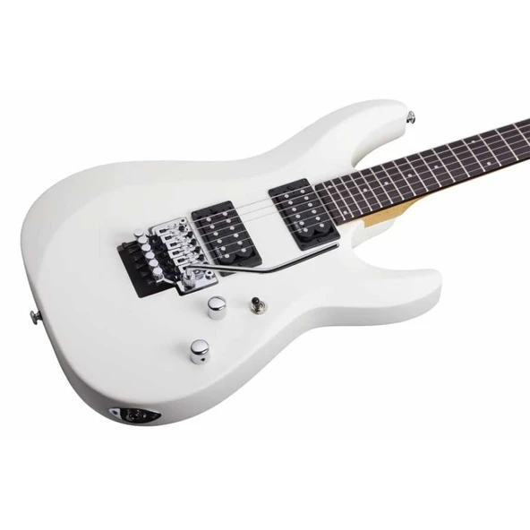 Schecter C-6 FR Deluxe Elektro Gitar (Satin White) - Resim 3