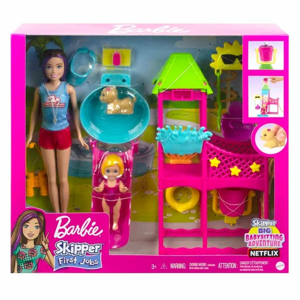 Barbie Skipper'ın Su Parkı Eğlencesi Oyun Seti HKD80 ürün görseli 1