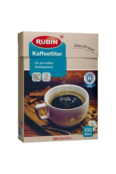 Rubin Kahve Filtresi Natural Filtre Kahve Kağıdı 2 Numara 100 Adet ürün görseli 1