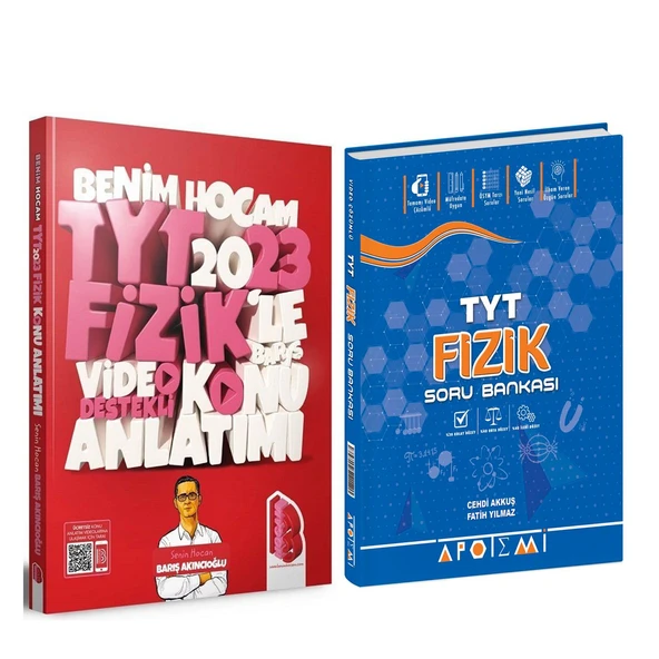 Benim Hocam 2023 TYT Fizik Video Destekli Konu ve Apotemi Soru Bankası Seti 2 Kitap ürün görseli 1