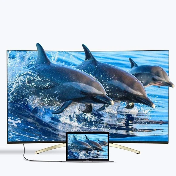 OUTLET Baseus Type-C HDMI Dönüştürücü Siyah - Resim 8
