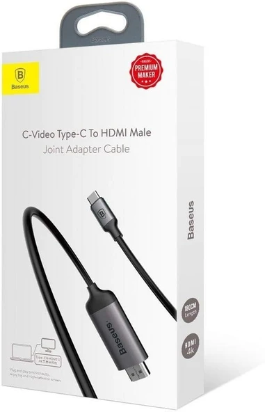 OUTLET Baseus Type-C HDMI Dönüştürücü Siyah - Resim 7