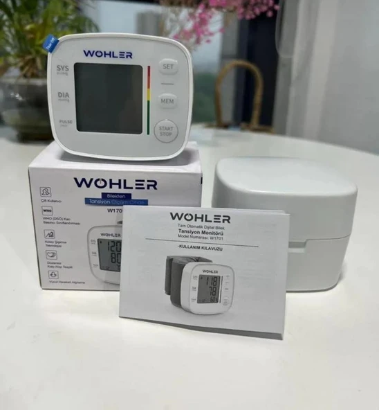 Bilekten Ölçer Dijital Tansiyon Aleti , Nabız Ölçer , 2 X 120 Ölçüm Hafıza , Saklama Kutulu ürün görseli 1