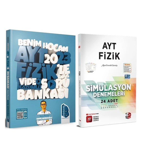Benim Hocam 2023 AYT Fizik Soru Bankası ve 3D AYT Deneme Seti 2 Kitap ürün görseli 1