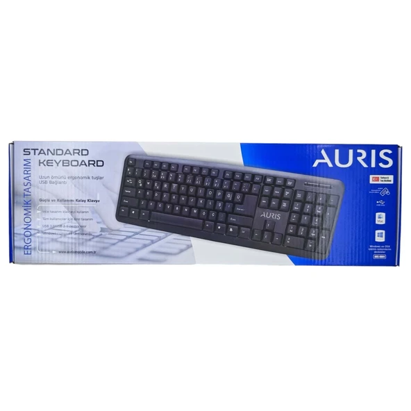 Auris ARS-KB01 USB Kablolu Türkçe Q Standart Ofis Bilgisayar Klavyesi ürün görseli 1