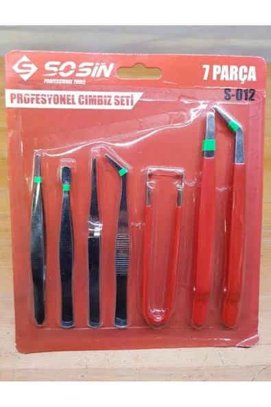 SOSIN Profesyonel Cımbız Seti 7 Parça ürün görseli 1