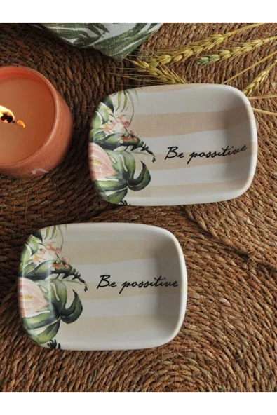 Palmiye 2 li Mini Sunum Tabağı 10x14 cm ürün görseli 1