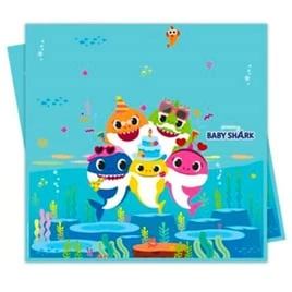 BABY SHARK PARTİ ZAMANI LİSANSLI MASA ÖRTÜSÜ (120x180 cm) ürün görseli 1