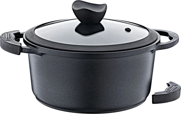 Olika Palladium 22 cm Siyah Derin Tencere PD2204 ürün görseli 1