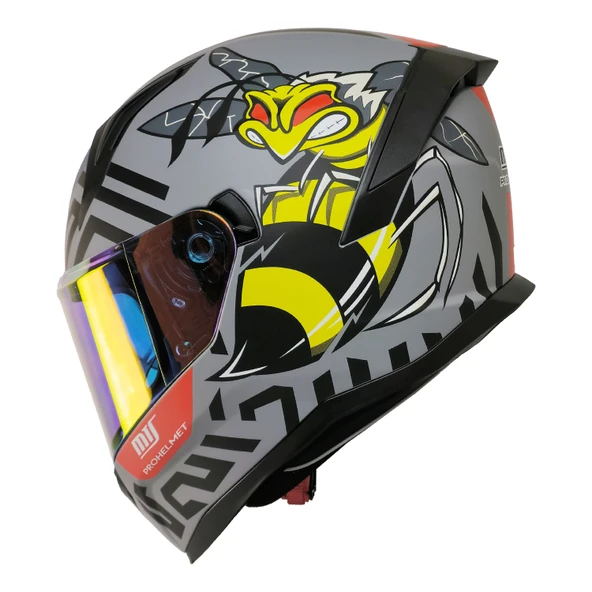 MTS M-910 MAT BEE GÜNEŞ VİZÖRLÜ KASK ürün görseli 1
