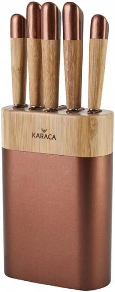 Karaca Maple Rose Gold 6 Parça Standlı Bıçak Seti - Resim 2