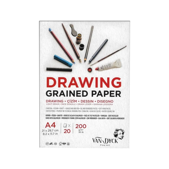 VAN DYCK ÇİZİM BLOK DRAWING A4 200 GR 20 YP ürün görseli 1