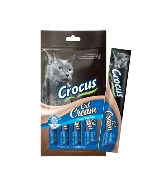 Crocus Karidesli Sıvı Kedi Ödül Maması 15 gr x 4 Adet ürün görseli 1