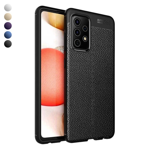 Samsung Galaxy A72 Kılıf Focus Deri Desen Silikon Kapak ürün görseli 1