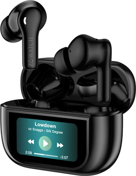 ZCWATCH E0325 ANC/ENC Aktif Gürültü Engelleme 4 Mikr. Bluetooth 5.3 Tws Kulaklık, 470 Mah LCD Dokunmatik Ekran (ZCVATCHTürkiye Garantili) ürün görseli 1