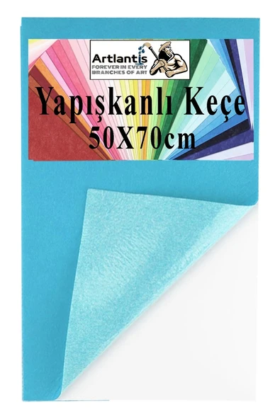 Yapışkanlı Keçe 50x70 cm 1 Adet 2.0 mm Kendinden Yapışkanlı Renkli Hobi Keçesi Elişi Keçe Kumaşı Anasınıfı Kreş Etkinlik ürün görseli 1