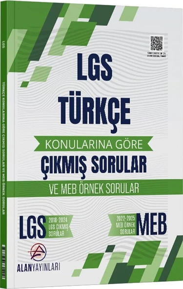 8. Sınıf LGS Türkçe Konularına Göre Çıkmış Sorular Alan Yayınları ürün görseli 1