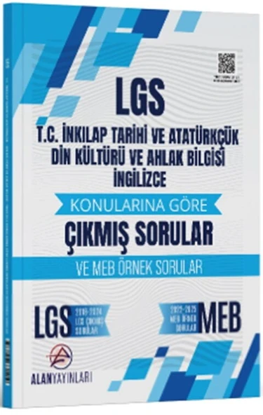 8. Sınıf LGS T.C. İnkılap Tarihi Din Kültürü ve İngilizce Konularına Göre Çıkmış Sorular Alan ürün görseli 1