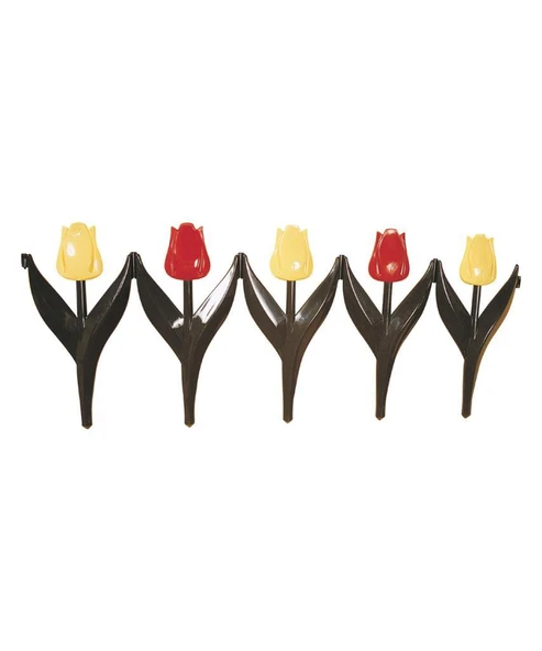 Omnipazar SY-5996 Lale Plastik Bahçe Çiti 30x75 cm 4'lü Set Sarı-Kırmızı ürün görseli 1