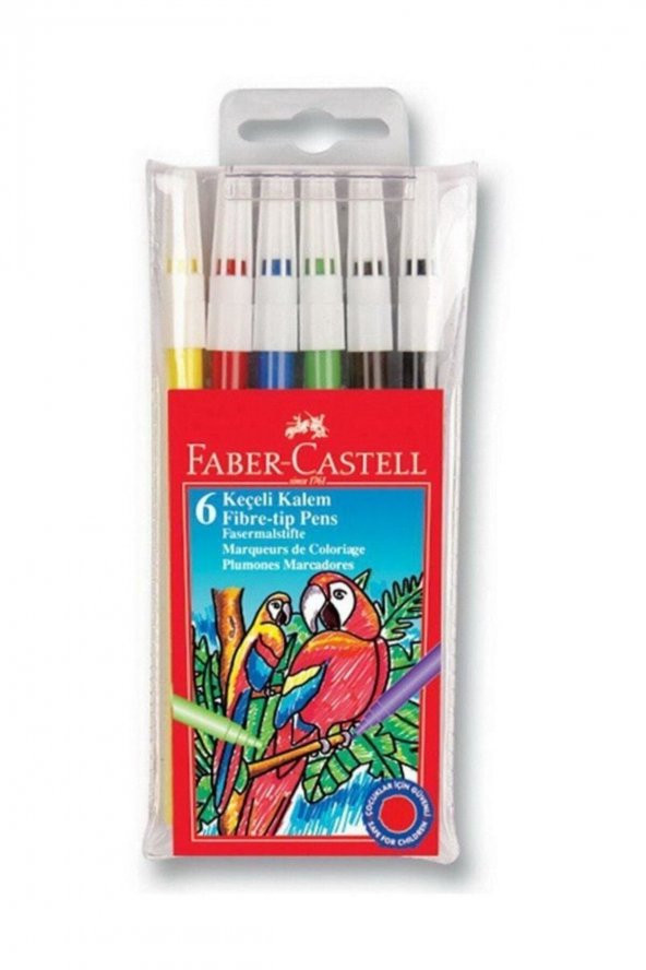 Keçeli Kalem 6 Renk Faber Castell Keçeli Kalem 6 Renk ürün görseli 1