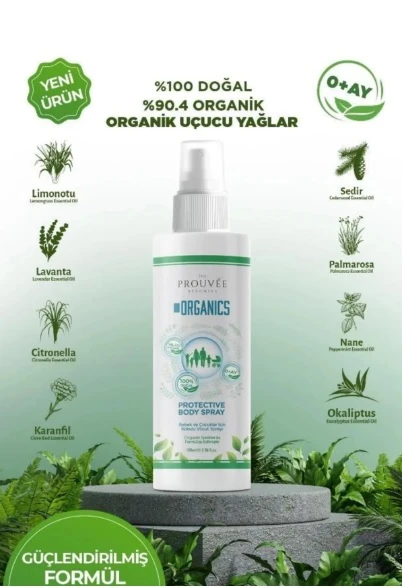 The Prouvee Doğal ve Organik Koruyucu Vucut Spreyi 0+ Ay 100 ml ürün görseli 1