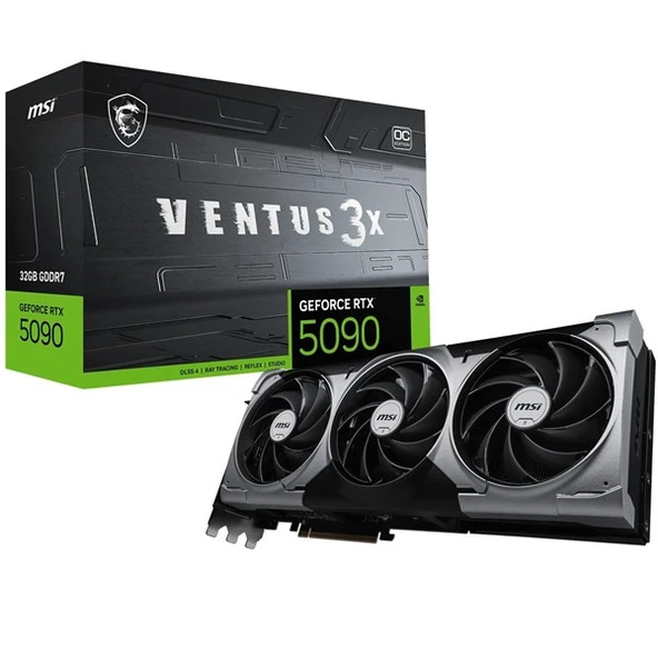 MSI RTX5090 32GB VENTUS 3X OC 32G GDDR7 512bit HDMI DP PCIe 5.0 ürün görseli 1