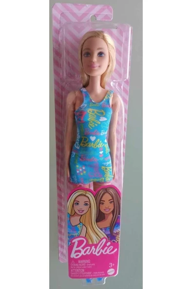 Barbie Kalpli Mavi Elbiseli Bebek ürün görseli 1