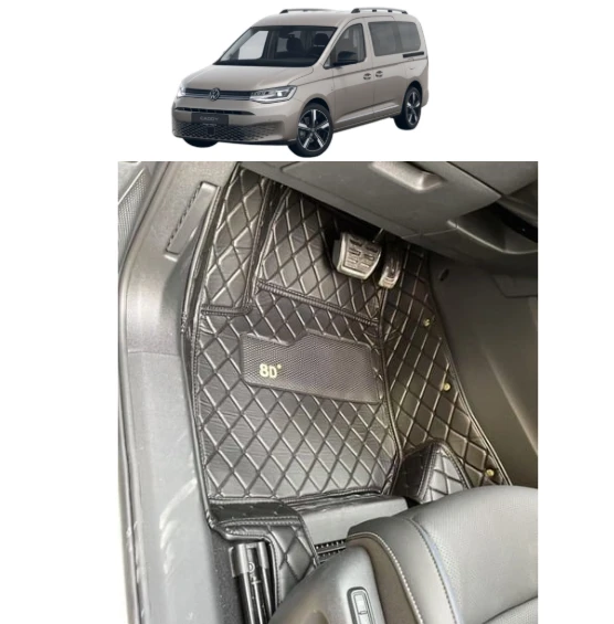 Volkswagen Caddy 2021-2025 Arası Aracına Özel 8d Tek Katmanlı Havuzlu Paspas Takımı ürün görseli 1
