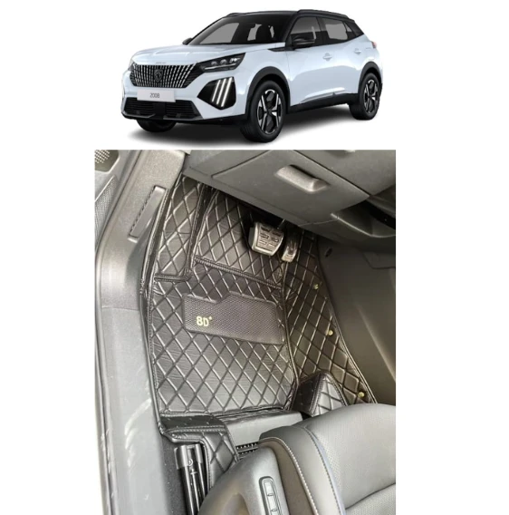 Peugeot 2008 2020-2025 Arası (Dizel) Aracına Özel 8d Tek Katmanlı Havuzlu Paspas Takımı ürün görseli 1