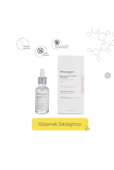Newgen With Hyaluronik Acid + Panthenolhenol Intense Hydrating Yoğun Nemlendirici Serum 30ml ürün görseli 1