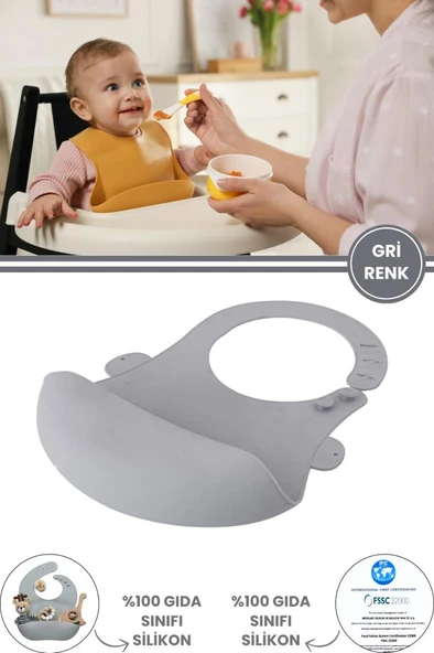 Silicolife Silikon Mama Önlüğü, BPA İçermez Gıda Sertifikalı ürün görseli 1