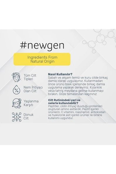 Newgen With Peptide Peptit Yüz Serumu 30ml - Resim 2