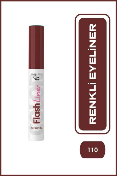 Golden Rose Flash Liner Colored Eyeliner - 110 Burgundy - Renkli Eyeliner ürün görseli 1