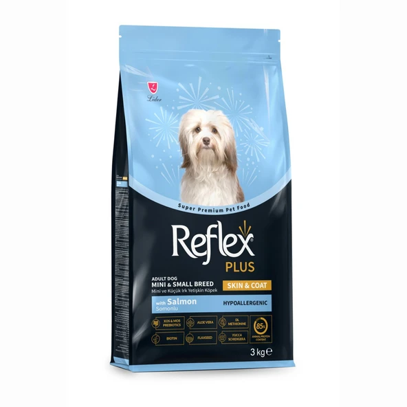 Reflex Plus Skin&Coat Somonlu Mini ve Küçük Irk Yetişkin Köpek Maması 3 kg ürün görseli 1