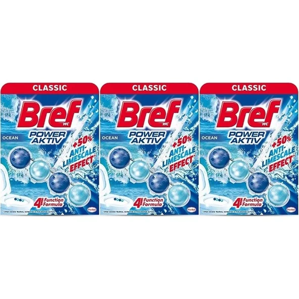 Bref Power Aktiv Klozet Bloğu Okyanus Kokulu  (3 Lü Set) (3PK*1) ürün görseli 1
