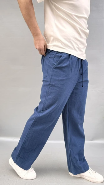 Baggy Keten Pantolon - Resim 2