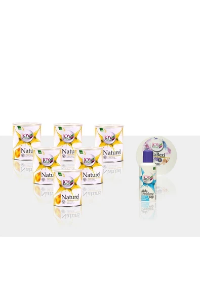 JOYWAX Joy Wax 6 Adet Konserve Sir Agda Naturel 800ml 80mt Ağda Bezi 125ml Yağ ürün görseli 1