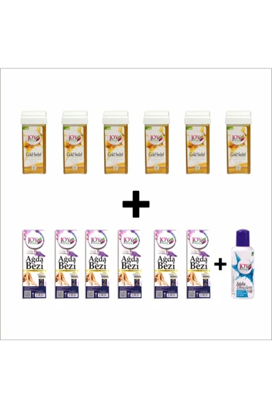 JOYWAX Joy Wax 6'lı Kartuş Ağda , 6'lı 2mt Bez, 125ml Yağ ürün görseli 1