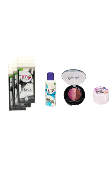 JOYWAX Joy Wax 3 Adet Kartuş Agda Black +125ml Yağ+10mt Bez+30 Numara 3lü Göz Farı ürün görseli 1