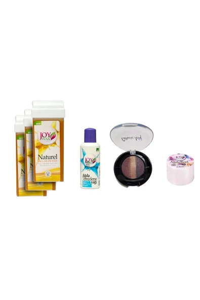 JOYWAX Joy Wax 3 Adet Kartuş Agda Naturel+125ml Yağ+10mt Bez+31 Numara 3lü Göz Farı ürün görseli 1