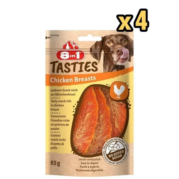 8in1 Tasties Chicken Breast Tavuk Göğsü Köpek Ödülü 85 Gr x 4 Adet ürün görseli 1