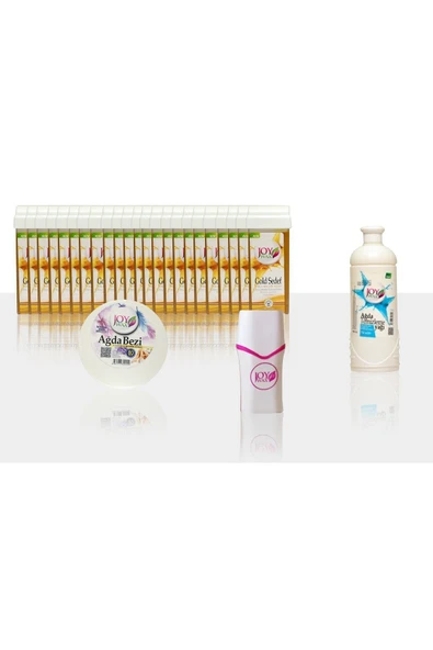 JOYWAX Kartuş Ağda Gold Sedef *24-80mt Bez-750mlyağ-rollon Isıtıcı ürün görseli 1