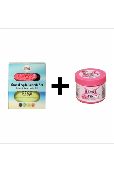 JOYWAX Joy Wax Granül Boncuk Ağda Isıtıcı Set Pudralı Konserve Ağda Pudralı80ml ürün görseli 1